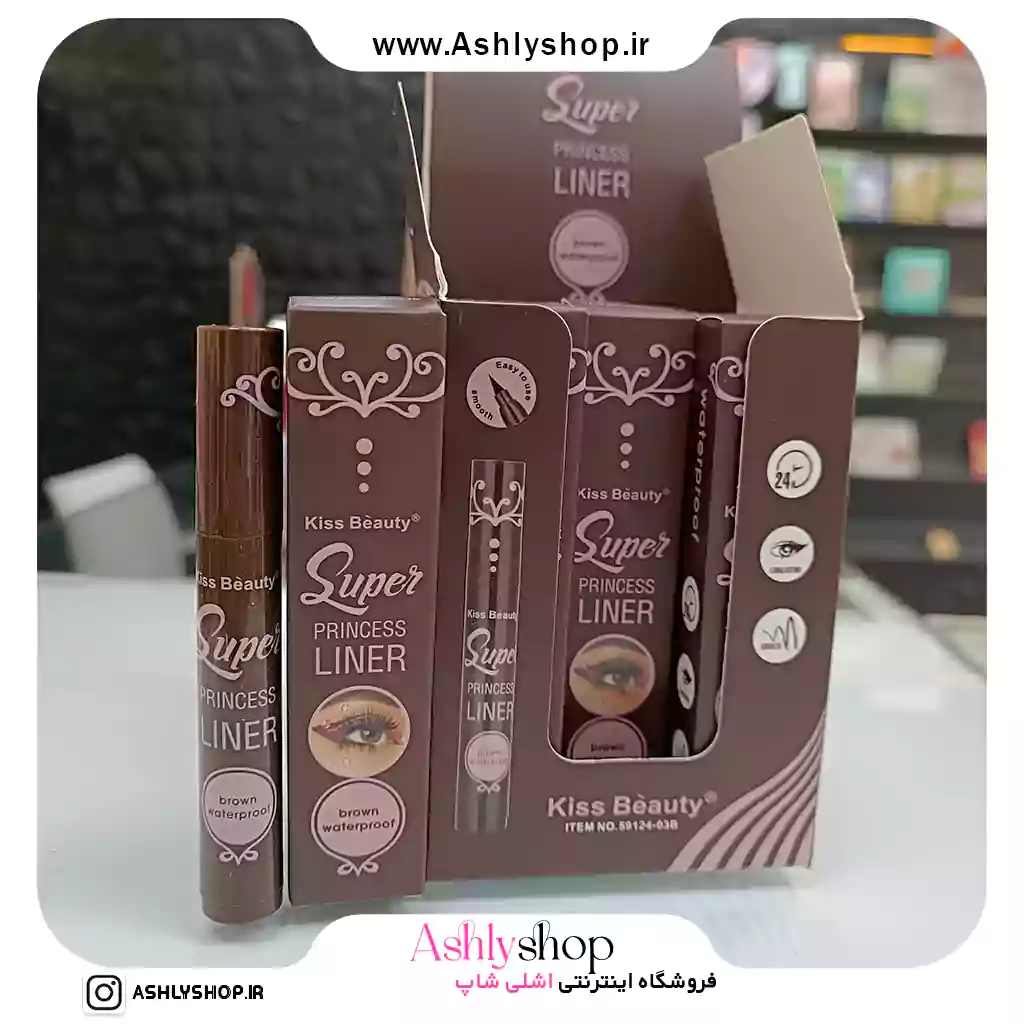 خط چشم ماژیکی قهوه‌ای کیس بیوتی