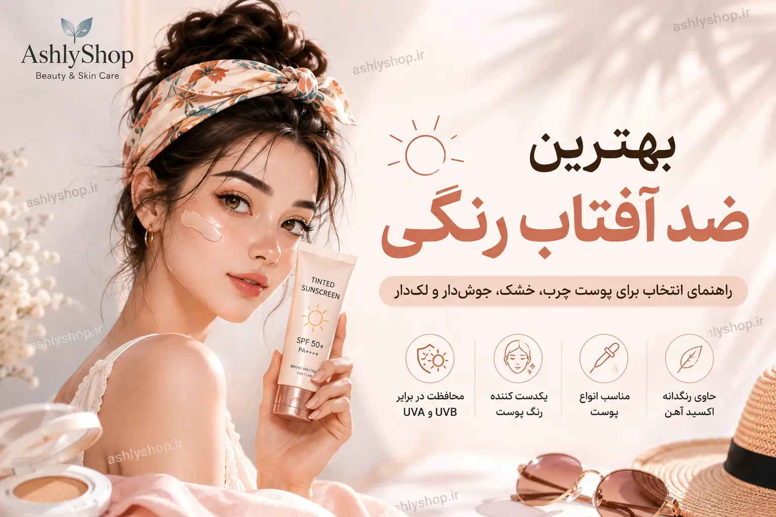 بهترین ضد آفتاب رنگی؛ راهنمای انتخاب برای پوست چرب، خشک، جوش‌دار و لک‌دار