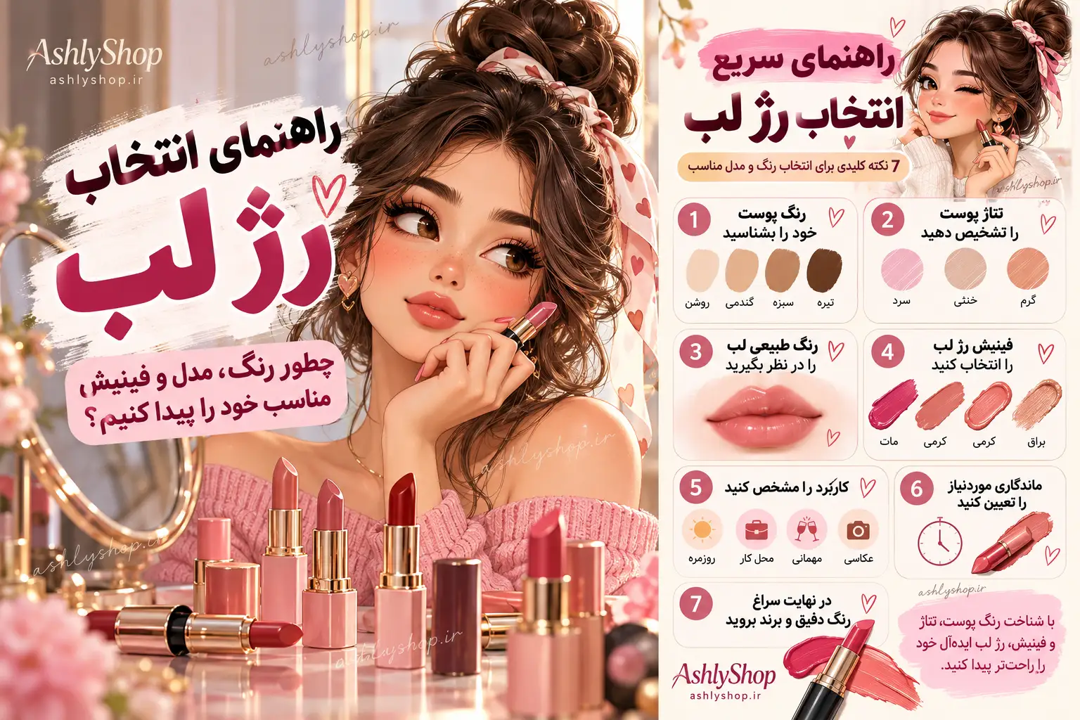 راهنمای انتخاب رژ لب؛ چطور رنگ، مدل و فینیش مناسب خود را پیدا کنیم؟