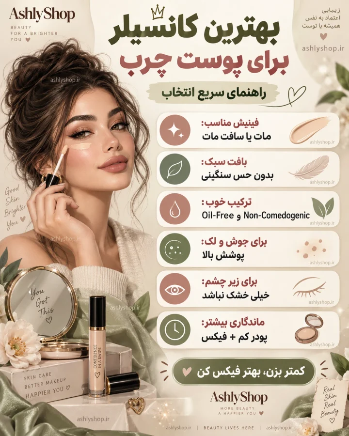 کانسیلر مناسب پوست چرب و جوشدار